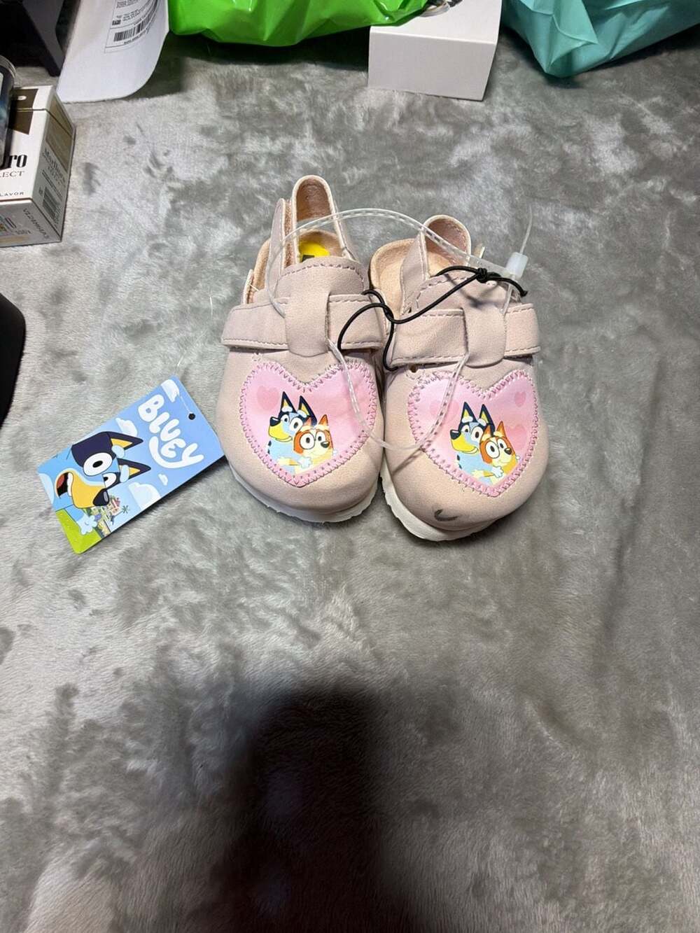 Bluey and Bingo Pink Toddler Sandals with Heart Detail